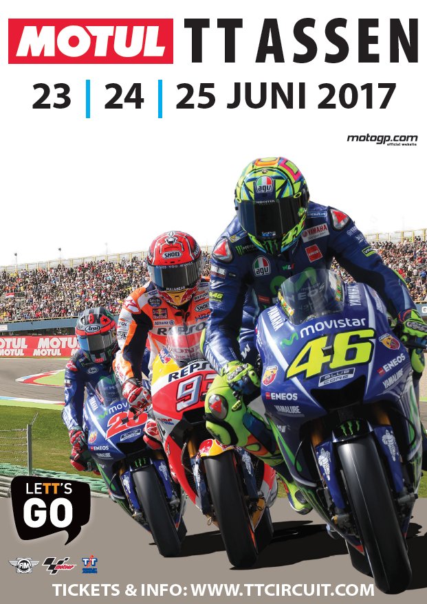 RT&amp;Win! Onder alle RT's van de officiële #TTAssen poster verloten we 3x twee tickets voor de TT!