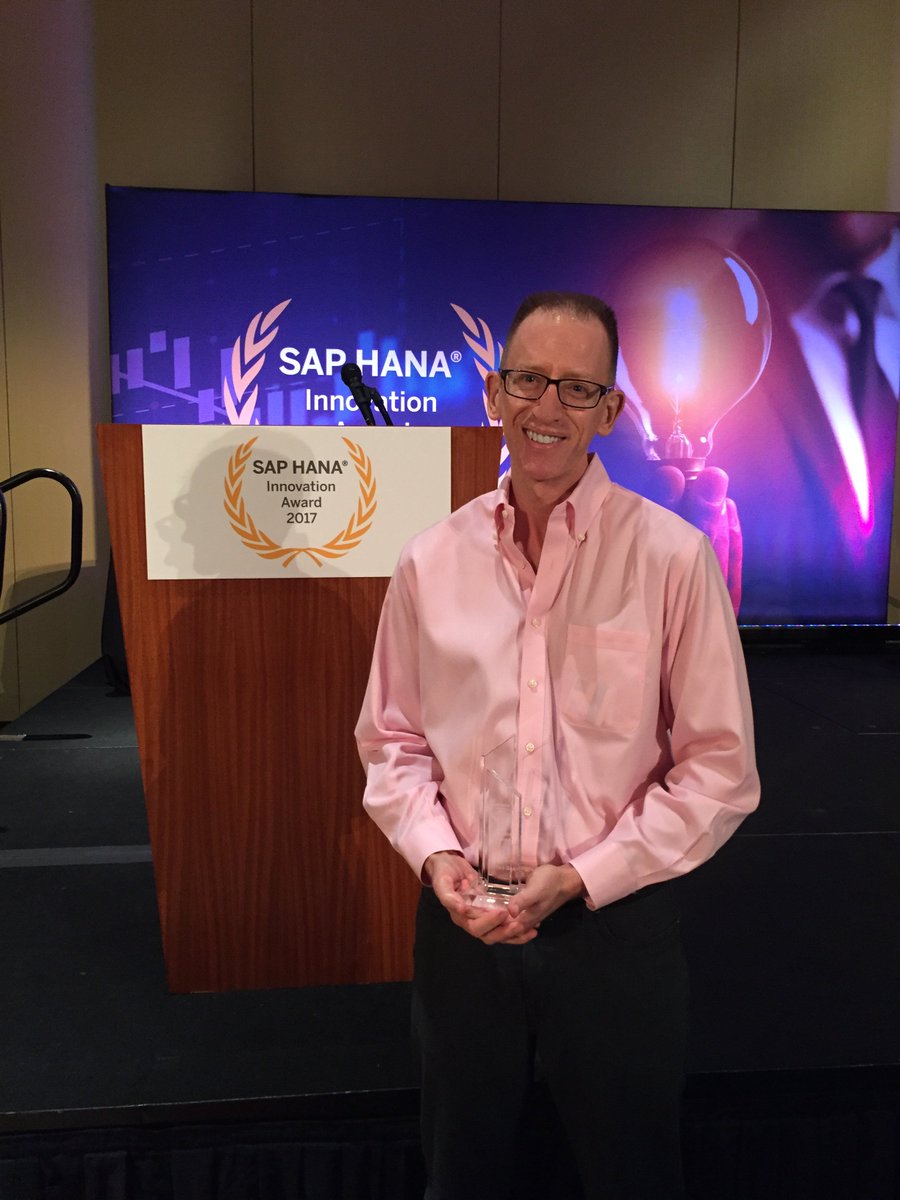 KenHerron's tweet photo. @unifiedinbox @MoranLerner @evankirstel @sujamthe @SimonCocking @robvank @MetraWeather @tobyruckert @mazlan_abbas Truly honored to accept the #SAPHANA award for the https://t.co/b3J8gl9pQ6 team at  #SAPPHIRENOW -  https://t.co/qgiEikMNLx! 🏆 #sap #iot #ai https://t.co/JZyzNxLbOX