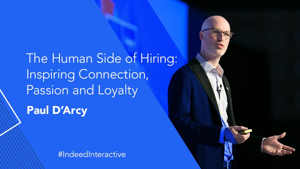 indeed's tweet photo. .@paul_j_darcy sharing how to leverage the power of human connection in #recruiting and retaining today’s talent #indeedinteractive #HR https://t.co/tqz1np1GHs