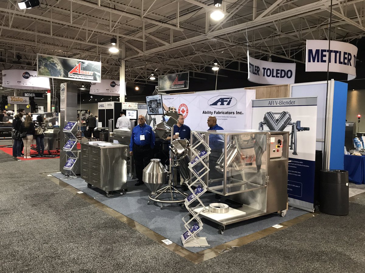 AbilityFab's tweet photo. Ability Fabricators Inc. Booth 1516 #ADMexpo #PackExpoToronto #PowderMixing https://t.co/bumz5V1JAg