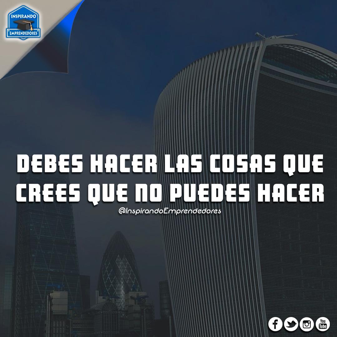 Inspirando_emp's tweet photo. Debes hacer las cosas que crees que no puedes hacer 😌 #InspirandoEmprendedores https://t.co/wrYoTUZj75