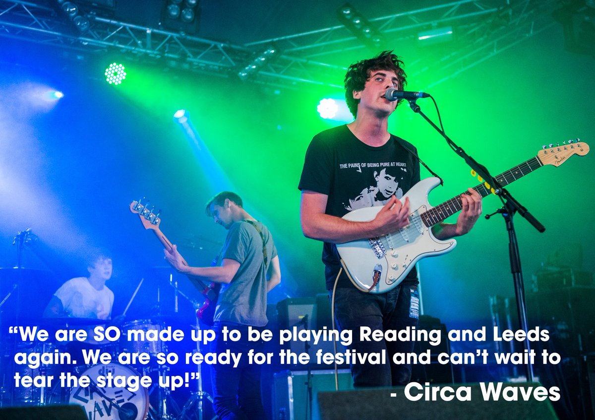 OfficialRandL's tweet photo. .@CircaWaves will be performing on the Main Stage this year!

❤️ Reading - Friday 
💛 Leeds - Saturday https://t.co/fmMUOaTwzt