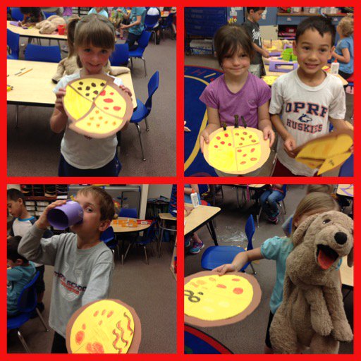 AllysonDEd's tweet photo. Learning about equal parts with pizzas #mannschool @OakPark97 https://t.co/2evlcrHG0T