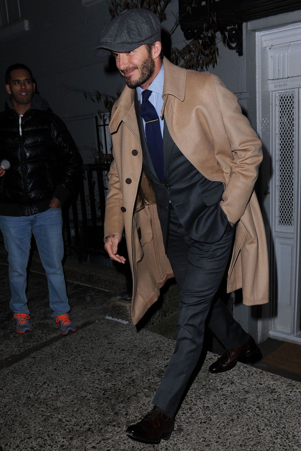 David beckham trench coat store