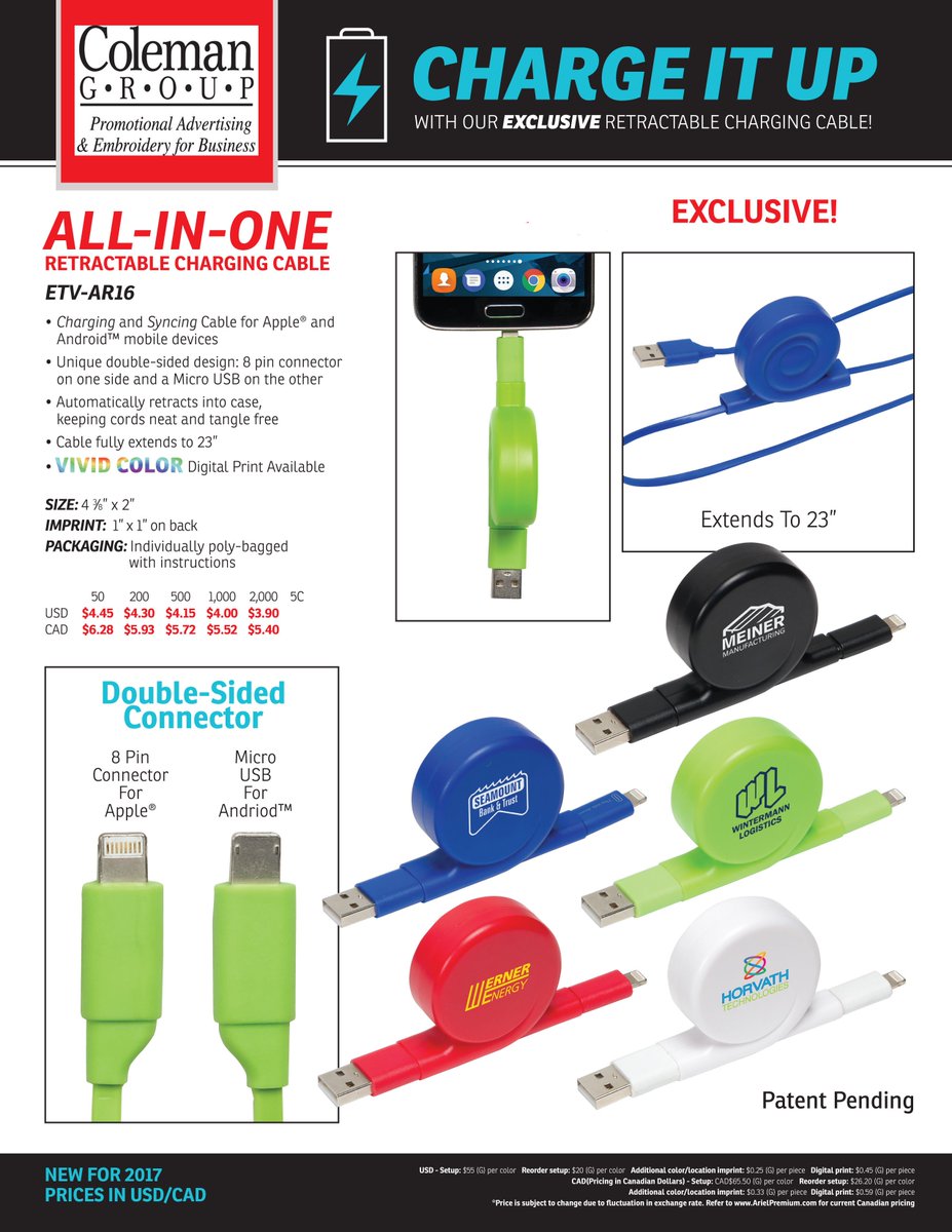 ColemanGroup_AL's tweet photo. We love this ALL-IN-ONE charger. Charge Apple and Android with the same charger..Call or Email us for more information #PROMO https://t.co/pBIdtBLJFp