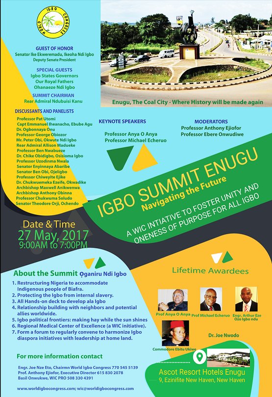 World Igbo Congress [WIC] Holds Igbo Summit In Enugu