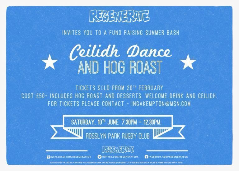 Fancy a Ceilidh, Hog Roast &amp; supporting brilliant youth charity @regenerateuk? Last few tickets: buff.ly/2qIpJ5R <a href="/hubrichmond/">Mothership Community</a> <a href="/LBRUT/">Richmond Council</a>
