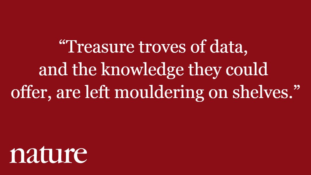 To understand the future we need to examine the past, but it might be too late if we don't preserve old data: go.nature.com/2qsf5NC