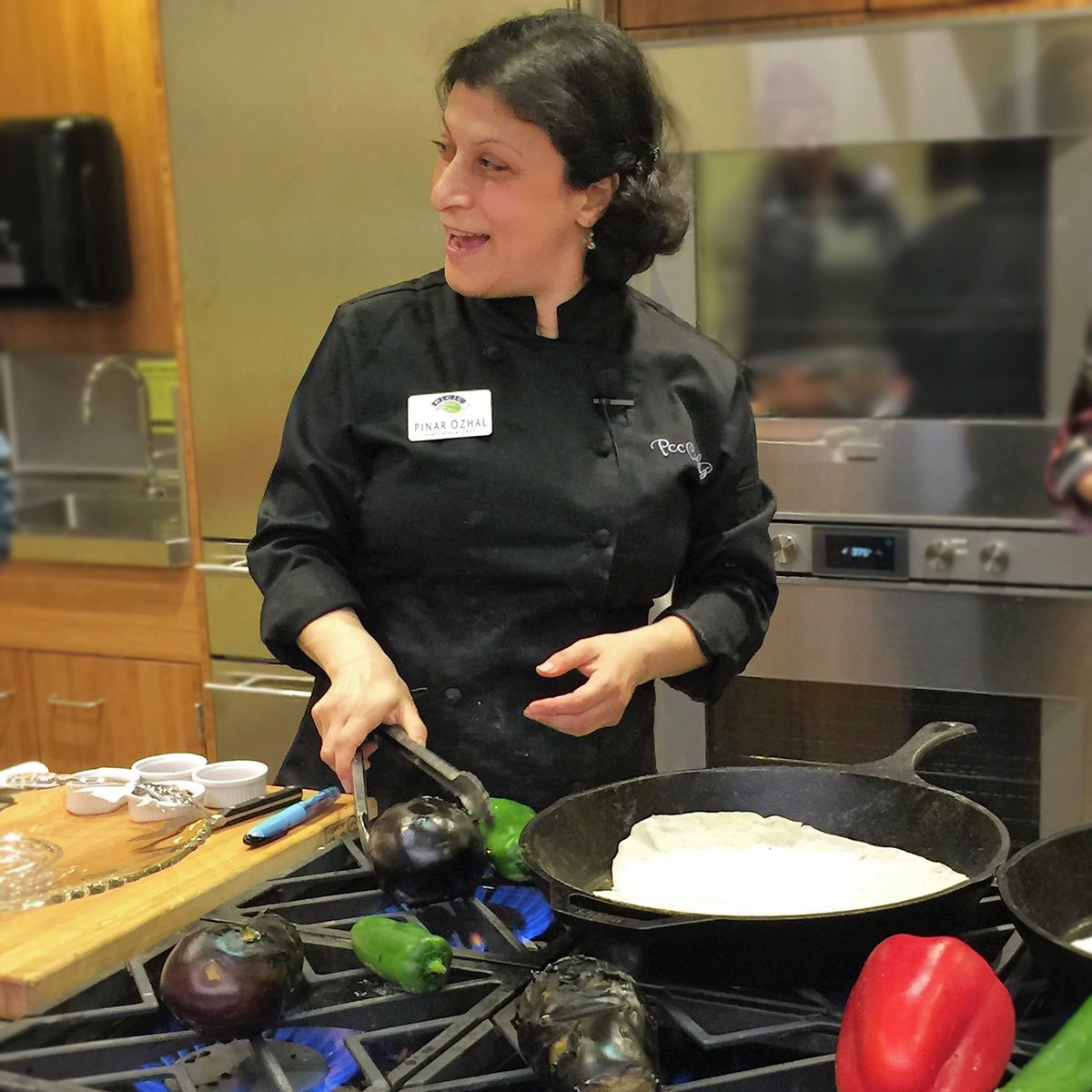 PccCooks_Team's tweet photo. Pinar takes you on a trip through her Kurdish heritage with dolmas and baklava and more. #pcccooks https://t.co/nFRHWxS2Cc https://t.co/WGH3pzZndg