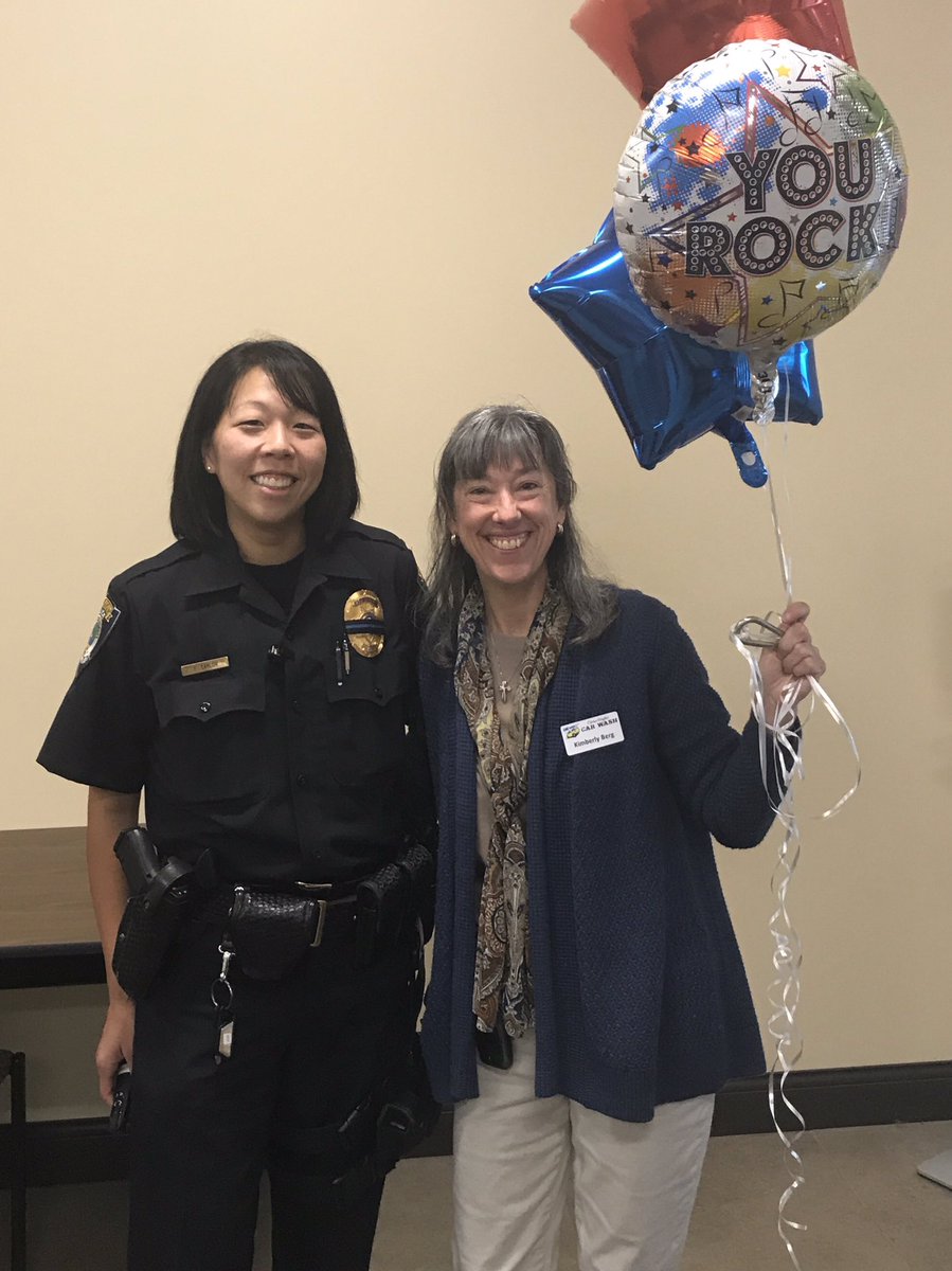 Officer Taylor received a warm welcome for her crime prevention session for businesses <a href="/CHeightsChamber/">CitrusHeightsChamber</a> at city hall this morning!