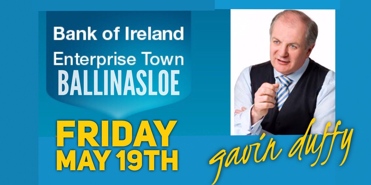 GavinDuffy's tweet photo. See you Friday #Ballinasloe @bankofireland #EnterpriseTown. Free Event! Please come along and see all that's happening in your community. https://t.co/xtjz3Am3VB
