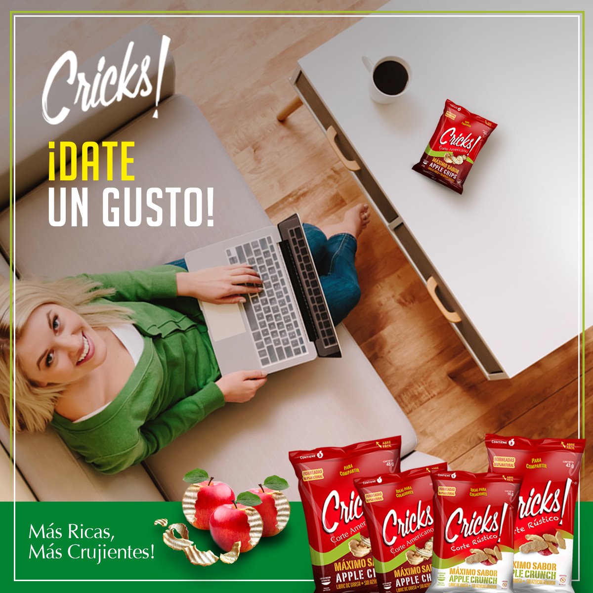 Crickscl's tweet image. #ConsejoCricks "Asegúrate de comer delicioso sin dejar de cuidarte". ¡Feliz Día! #SnackSaludable #Chile