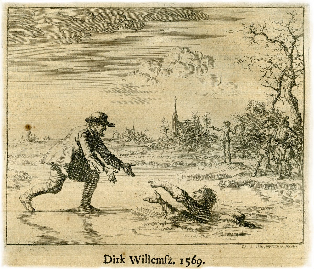 drsteveguthrie's tweet photo. Dirk Willems was martyred on this day in 1569. He escaped from prison, but was recaptured after turning back to rescue his drowning pursuer. https://t.co/O2afw3MDOI