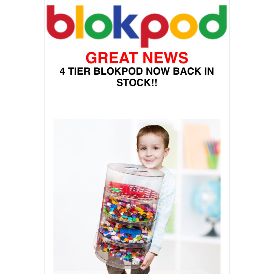 Blokpod's tweet photo. We are pleased to announce the 4 tier Blokpod is now back in stock for ONLY $24.99 until 05/19/2017 12am https://t.co/VSPoBj5DcW