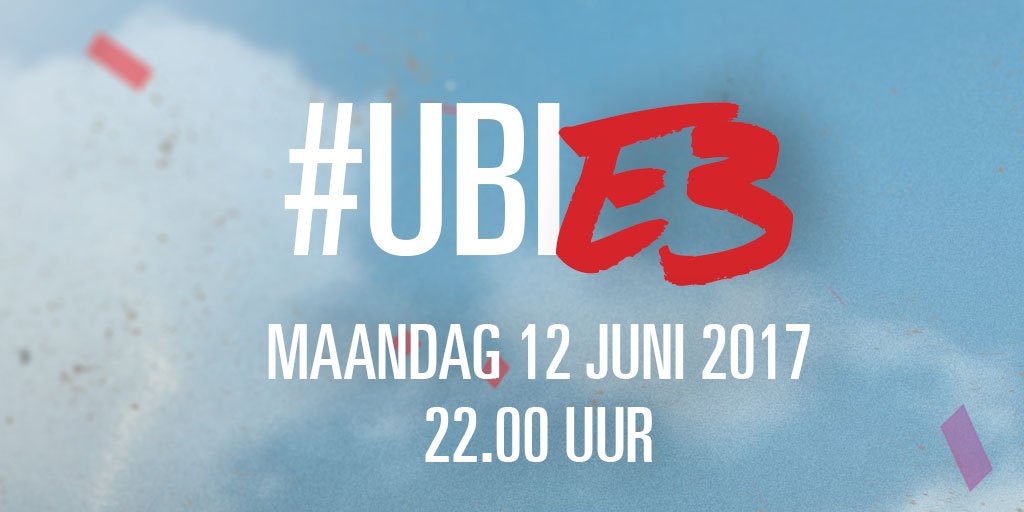 SAVE THE DATE! Monday - June 12th - 22:00 Belgian time! #UbiE3