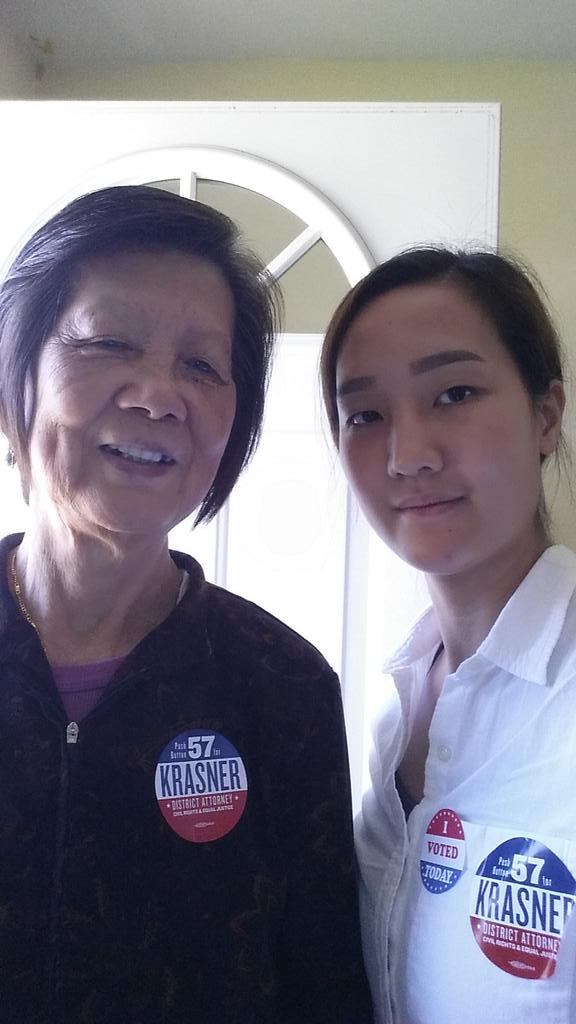 My grandmother and I voted for @Krasner4DA #Push57!