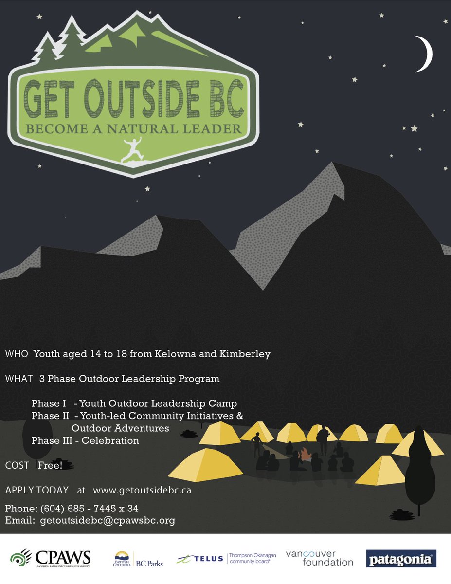 No summer plans? Explore nature this summer with <a href="/CPAWSbc/">CPAWS BC</a>! Apply today: getoutsidebc.ca #TuesdayTips #natureforall #exploreBC