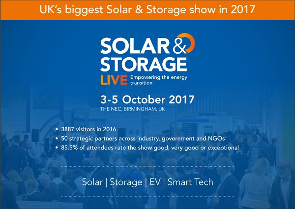 Programme for Solar &amp; Storage Live 2017 (NEC, Birmingham, Oct 3-5)
bit.ly/2pSHtGI

Registration is open at bit.ly/2pT3wNv
