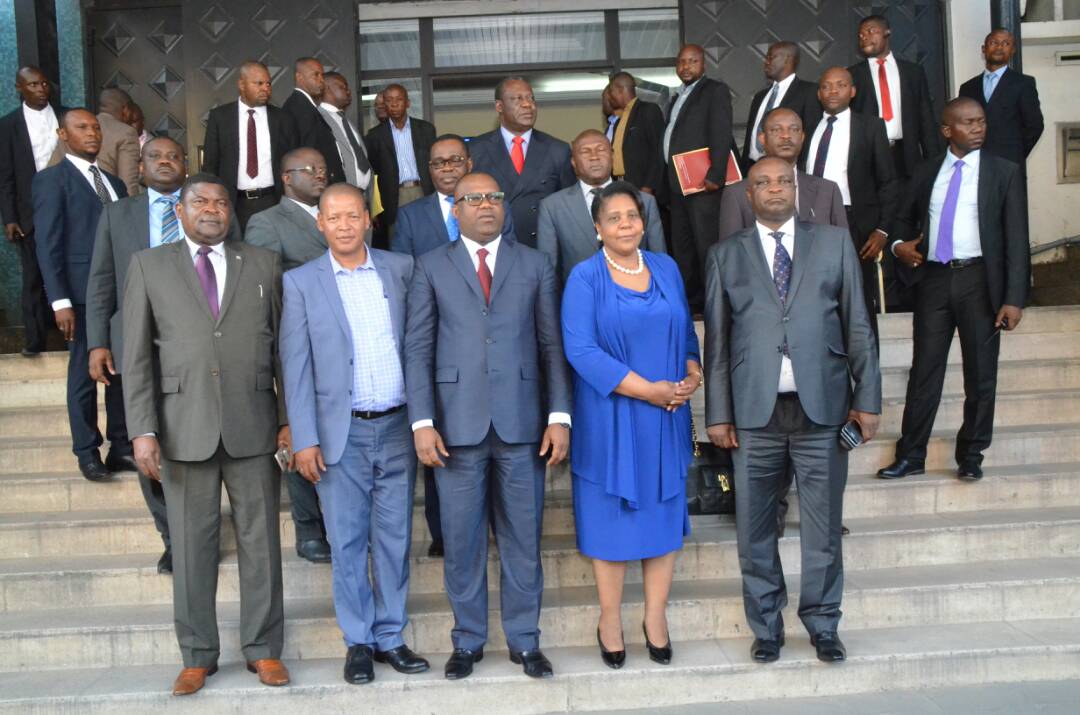 CNangaa's tweet photo. It was an honor working these past 2 days with the delegation of the #ECFSADC led by the Chairperson Mrs Advocate #NotembaTjipueja at #CENI https://t.co/3cognu9L59