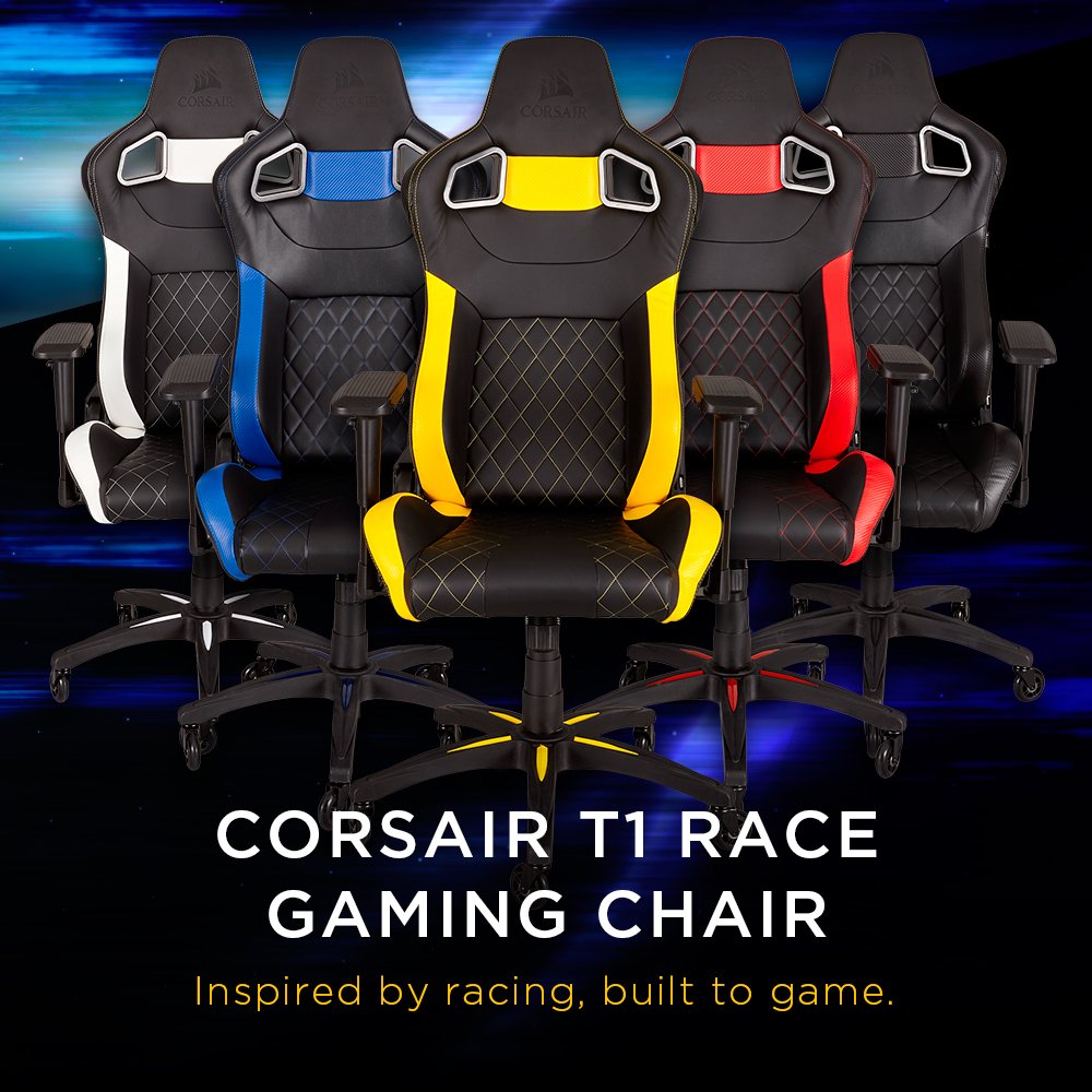 CORSAIR on Twitter: "Introducing the CORSAIR T1 RACE Gaming Chair - by racing, built to game. See more: https://t.co/gHsZYQTEVR https://t.co/2xzXjZwklh" / X
