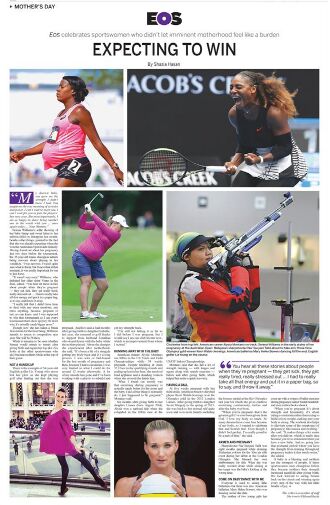 EXPECTING TO WIN, my Mother's Day sports special in <a href="/eosmagazine/">Eos_Dawn</a>  dawn.com/news/1332692 #MothersDay #SerenaWilliams #motherhood #sports