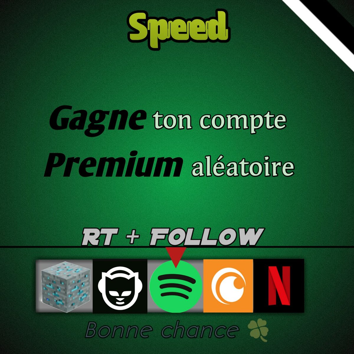 KraggyGiveaway's tweet image. Concours 💉

Gagne un compte premium aléatoire ! 🎁
(5 Gagnants)

○ RT / Follow :

● @KraggyGiveaway
● @MrKingGold94 

○ T.A.S : 50 RT 🔁