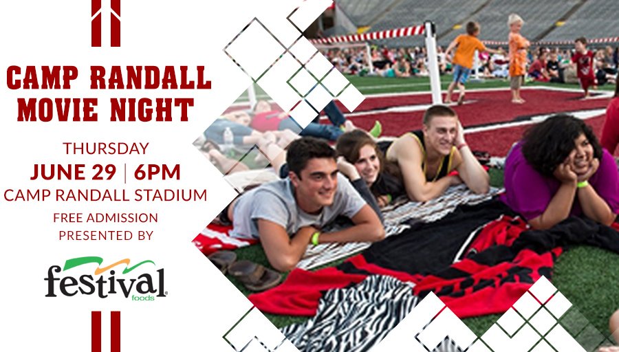 UWBadgers's tweet image. Save the date and plan on joining us for Camp Randall Movie Night, presented by @festfoods.

Vote for the movie
🎥👉 go.wisc.edu/movienight17