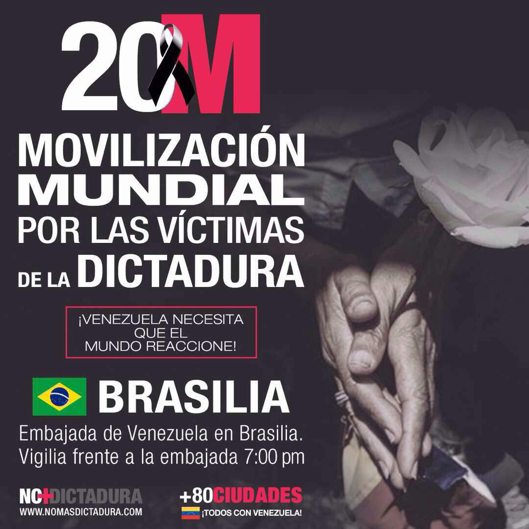 juanflores18's tweet photo. #SOSVzla | Si vives en #Argentina #Brasil #Chile o #Colombia súmate este #20M y di #NOMas represión en #Venezuela ¡Alza tu voz! https://t.co/nG8bpfGhVB