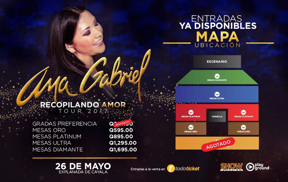 WriteOnGuate's tweet photo. #AnaGabrielEnGuate en 10 DÍAS y la Localidad de Preferencia se agotó! Pilas comprando en https://t.co/SPb3lBT10a!!! https://t.co/5N0JSws9K9