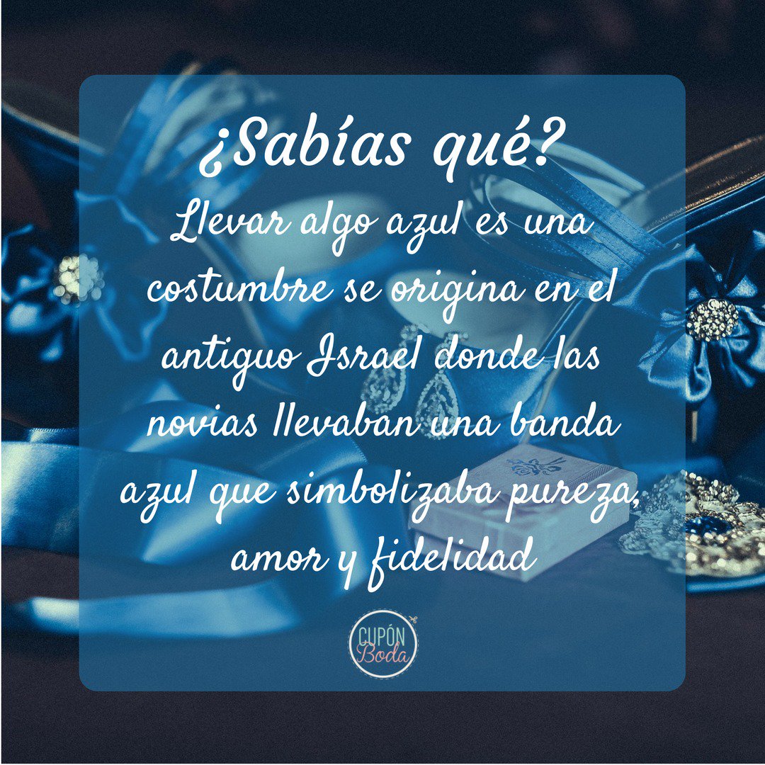 ¿Sabéis de dónde viene la tradición de llevar algo azul el día de la boda? Os lo contamos en nuestra sección de curiosidades.
#CupónBoda
