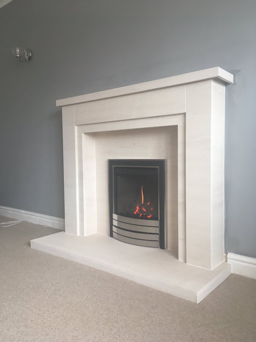 BdlGas's tweet image. Old f/place out opening &amp;amp; gas supply altered, lick of paint then back to install limestone f/place+ @cJfires Focus HE glass fronted gas fire