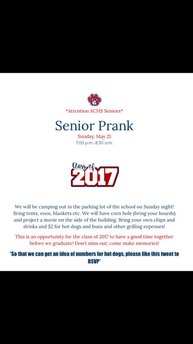 TheBearcatDen's tweet image. ATTENTION ALL SENIORS‼️cookout approved for Sun. night!! Don&apos;t miss out on chips,games, &amp;amp; movies. Spread the word; SENIORS ONLY. Like 2 RSVP