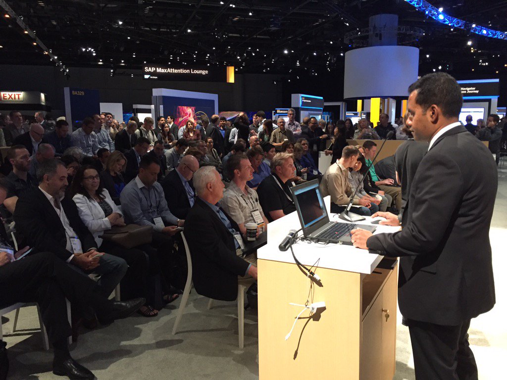 ChrisGrundy3's tweet photo. @prasc now presenting #SAPEPM planning to a full house at #SAPPHIRENOW https://t.co/OuK53mhdo4