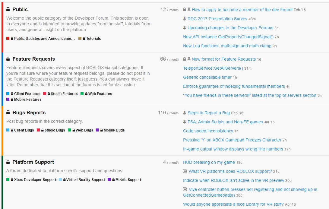 Roblox Dev Tips On Twitter Bug Reports Feature Requests - roblox dev tips on twitter bug reports feature requests platform support sections are now public read only on https t co 7wvosqb1jp