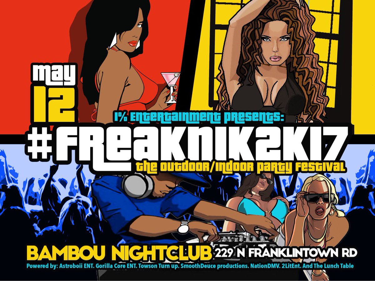 PhotosBySnoop's tweet photo. The Final chance to let loose 

Welcome to #FreakNik2k17 😈

The Legendary experience 🏆

Ladies get ready you're free til 11 💃🏾

240-701-0416 https://t.co/wO4DNhBcNs