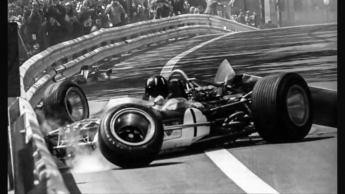 Stuart_Dent's tweet photo. Two huge shunts for Lotus drivers Hill &amp; Rindt at Montjuïc OTDI 1969 spelled the end of the ‘high-wing’ era…

🇬🇧 #F1 https://t.co/YmU5h2MVe4