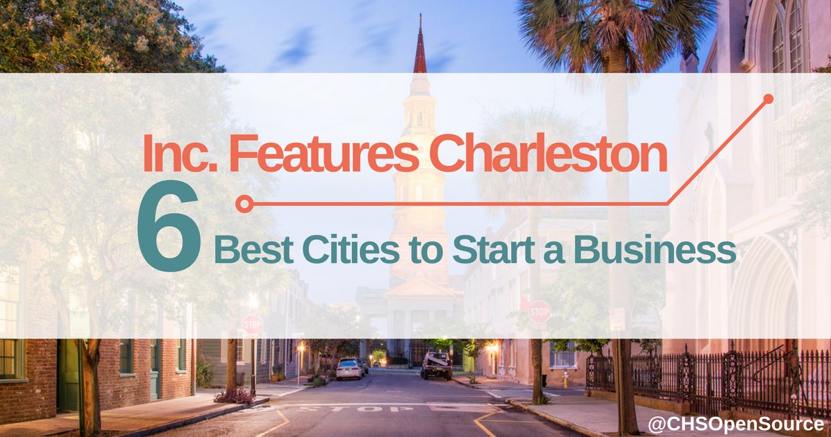 gritcoin's tweet photo. #Charleston's strong #startup economy makes it one of the best #cities to start a business, says @Inc #CHStech - https://t.co/f5vfT9WcDb https://t.co/meUYj32rtX