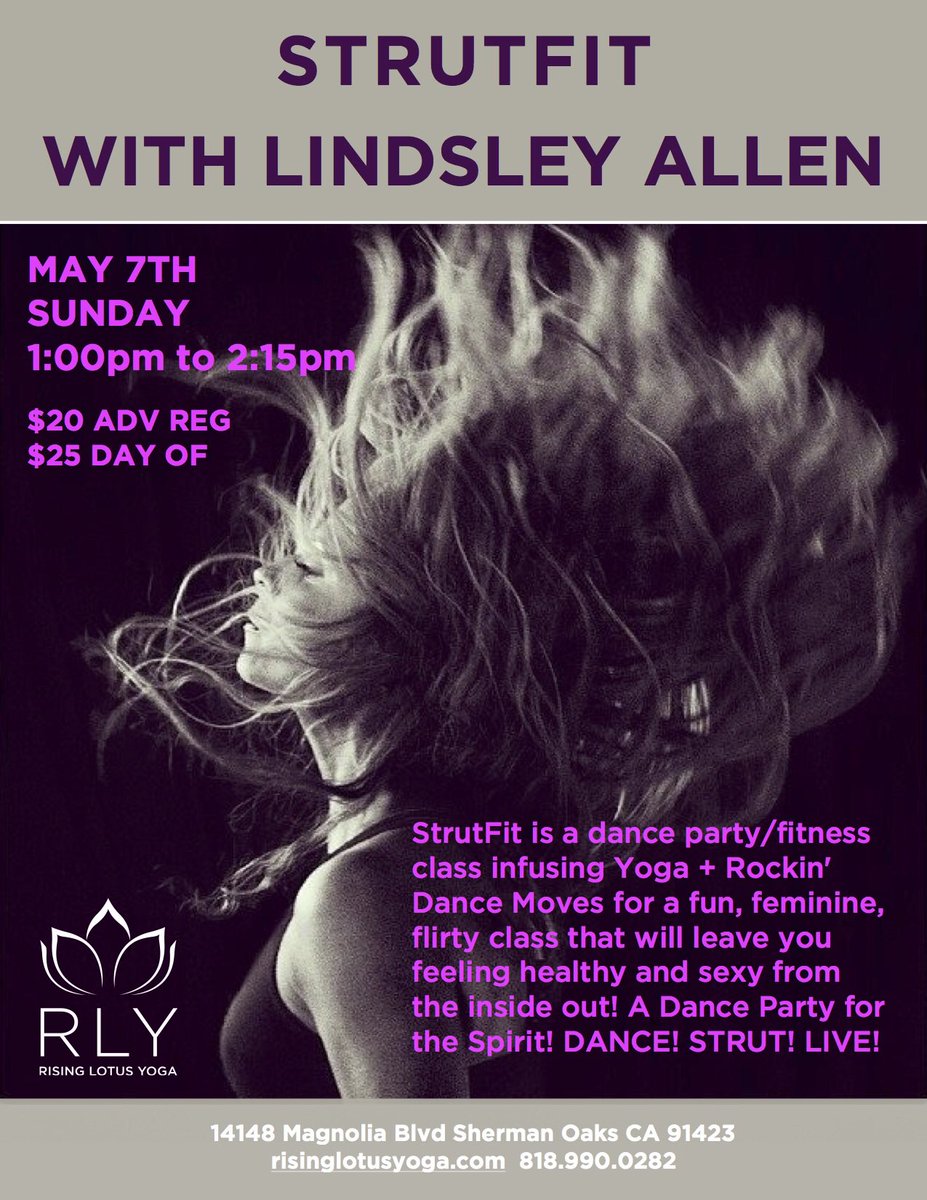 StrutFit's tweet photo. YES, there's still time for the Early Bird $ #StrutFit #Yogalicious this SUNDAY @risinglotusyoga SIGN UP 2DAY! #DanceParty #Ladies https://t.co/SfGwVHgdfJ