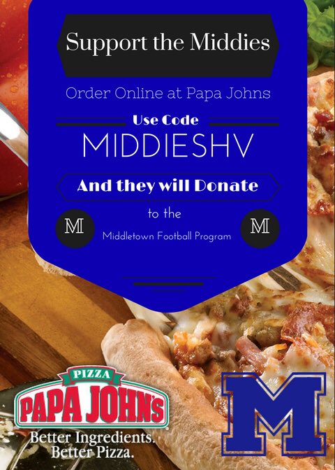 Don't forget anytime you use our code to order online from Papa John's they will donate to our organization‼️