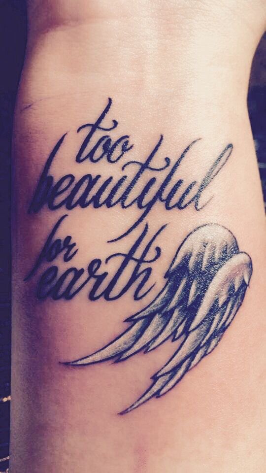 AReneeAllhands's tweet photo. Finally found the tattoo to get in memory of my sweet angel baby niece. Auntie May misses you and loves you forever and always #RemyRay https://t.co/phLjMiOuZu