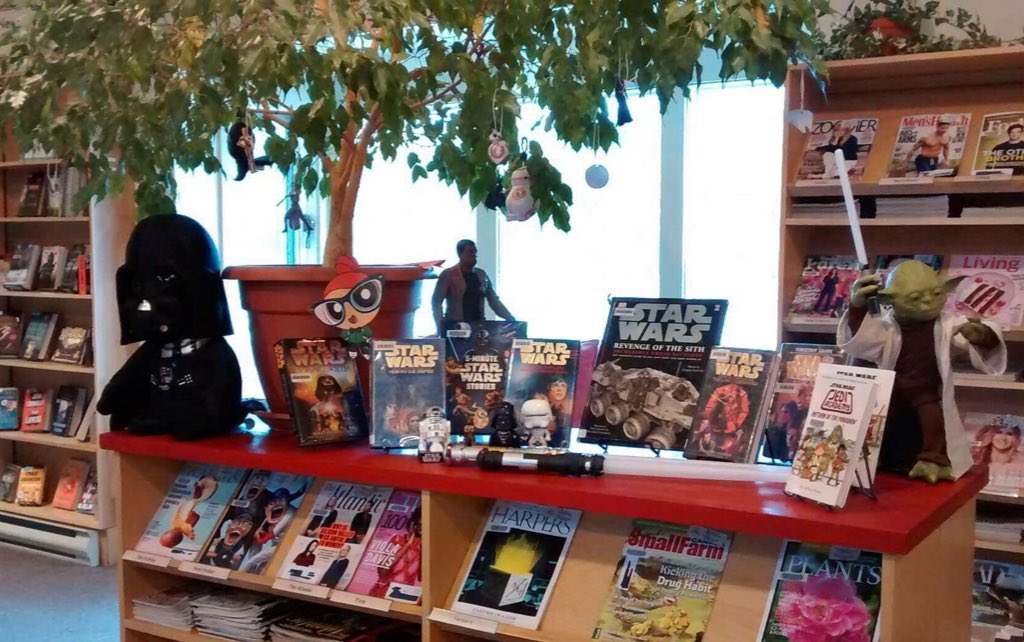 smoltownlibrary's tweet photo. @SurlyLibrarian Your staff is very committed! All we did was a display... https://t.co/N75Ib9X8ad