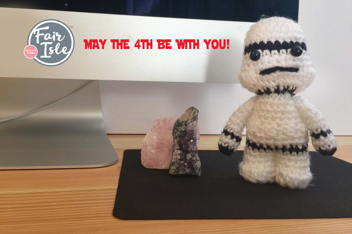FairIsleYarn's tweet photo. We know that everyone in the Galaxy loves Knitting. Happy Star Wars Day and May the 4th Be with You! https://t.co/Ffe2Bev3UF