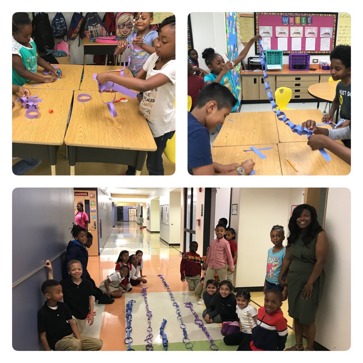 MartinezTeach2's tweet photo. Second grade students are engaging in a STEM Paper Chain Challenge for @HilliardElem S.T.E.A.M Day!!!! #Genius #STEAM @AdrienneGSmith1 https://t.co/mddvUy8qC2