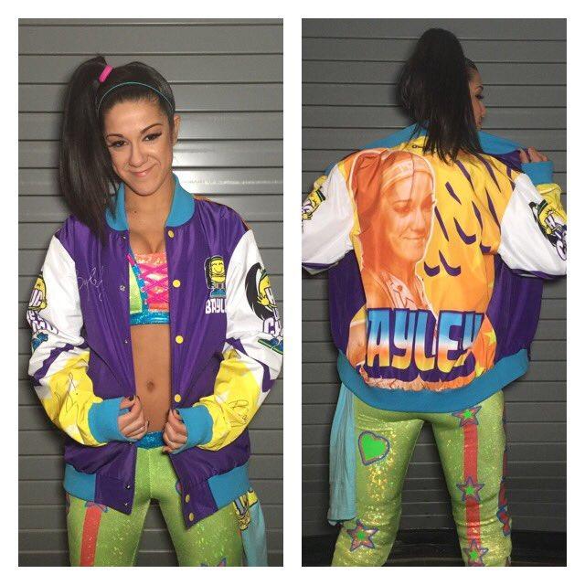 Bayley on X: Thanks to #ChalkLine, this sweet jacket is now up to buy on  @WWEShop! Loved these jackets growing up! Very humbled to have one of my  own.  / X