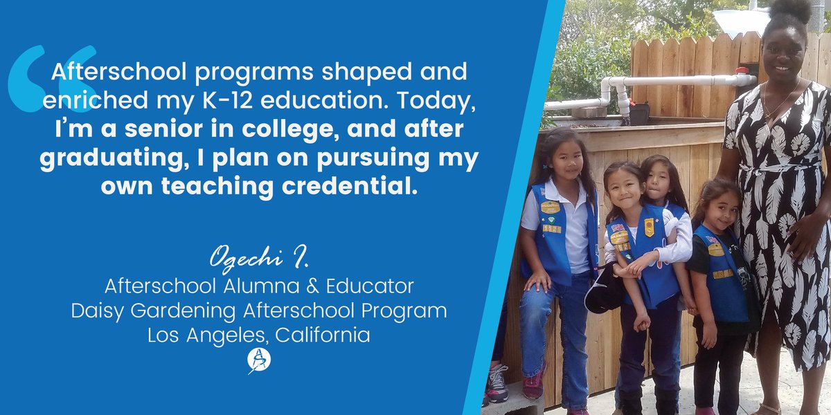 afterschool4all's tweet photo. #AfterschoolWorks to help students like Ogechi discover their career path. What's your afterschool story? https://t.co/6607taj8EX https://t.co/ceC4xNRw8B