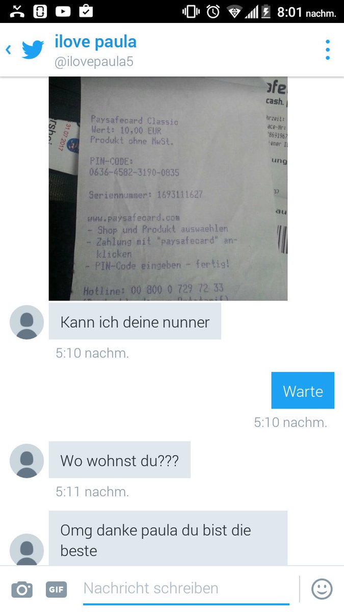 Ich ziehe niemanden ab die Nummer habe ich gelöscht will ja nicht das ihr sie alle habt😘