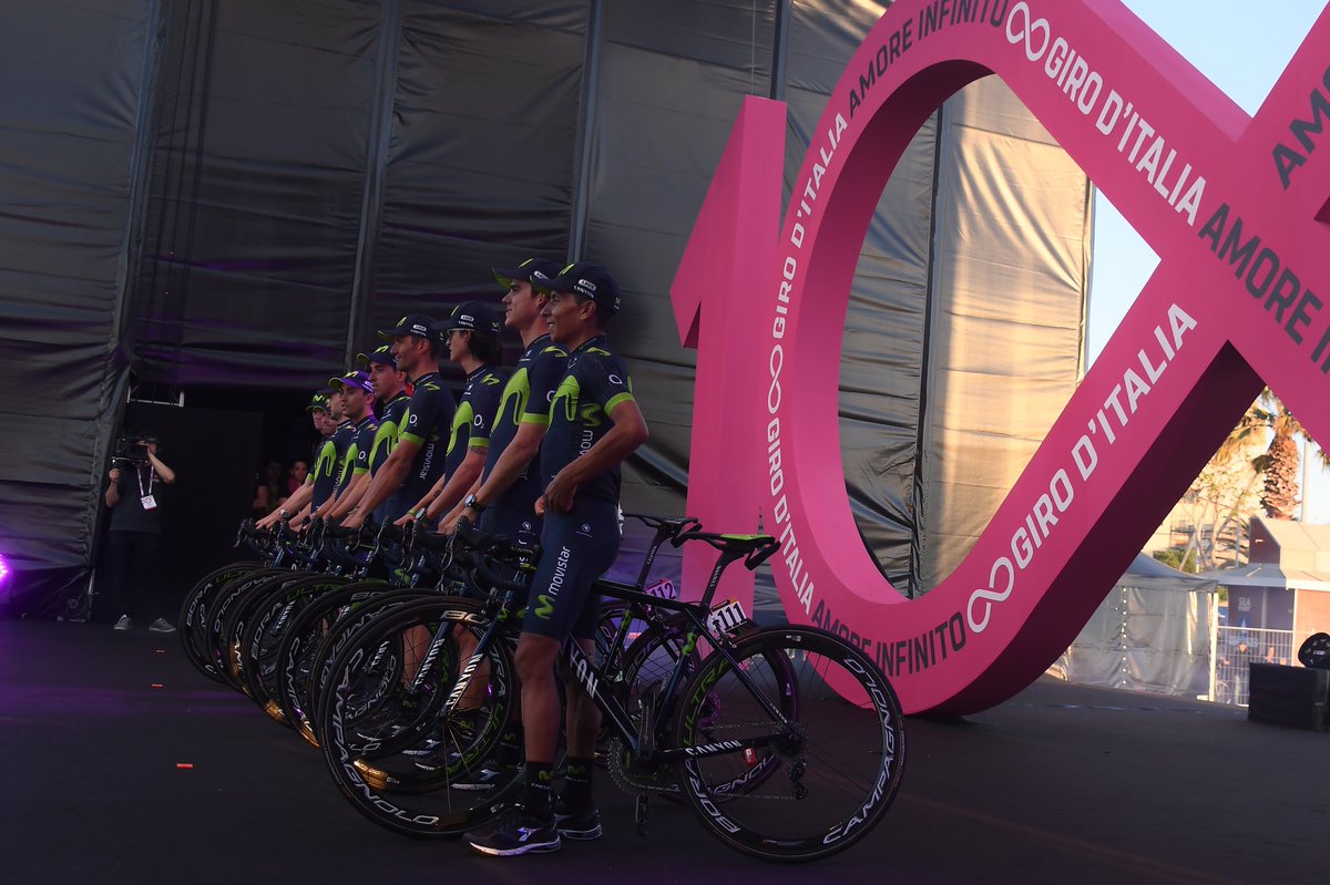 giroditalia's tweet photo. Quintana: "Me encuento bien, llegamos aquí con un gran equipo. Quiero hacer el doblete Giro-Tour. Ya veremos si alcanzo este reto" #Giro100 https://t.co/cWBENvAqbG