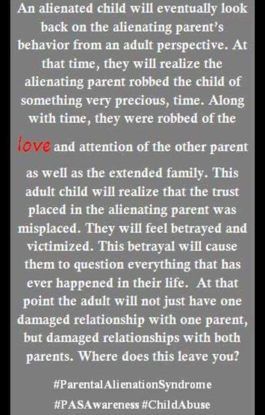 lee_azevado's tweet image. An alienated child will eventually look back on the alienating parent's behaviour from an adult perspective...