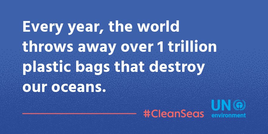 UNEP's tweet photo. How many plastic bags does the average family use each year? Enter your best guess: https://t.co/1GEIfupzNA #CleanSeas https://t.co/i6qCCYBaiU