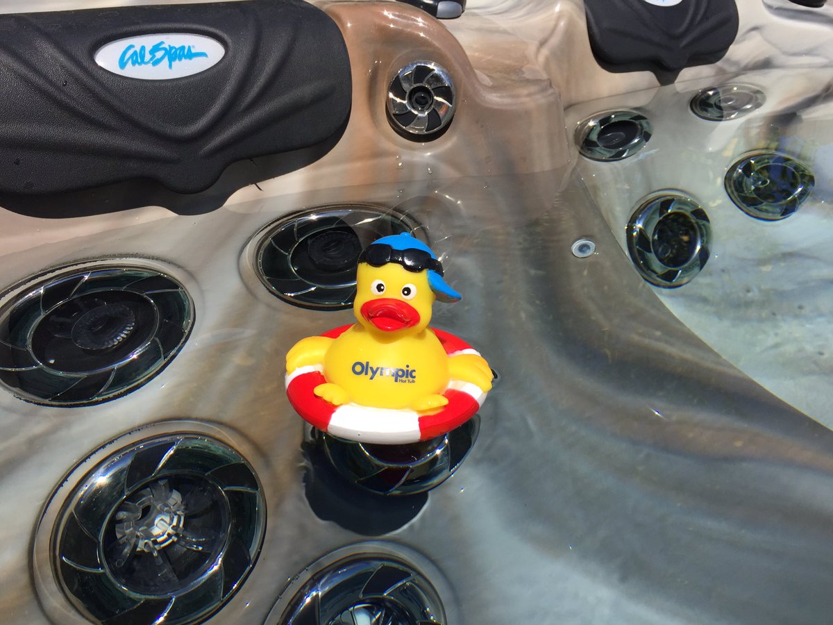 NETEFX's tweet image. Summer is coming! Prepping for hot days with cooled spa! @0lympicHotTub sent me this chill'n duck.
